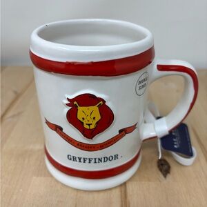 Rae Dunn Harry Potter GRYFFINDOR Mug White Double Sided Red Trim With Sword Deco